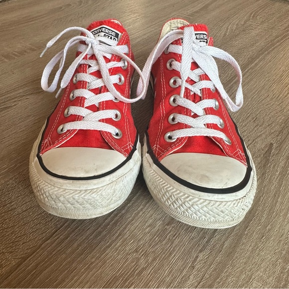 Converse Shoes Chuck Taylor All Star Low Top Canvas Sneakers Red Wo 8.5 Men 6.5 - Picture 4 of 10
